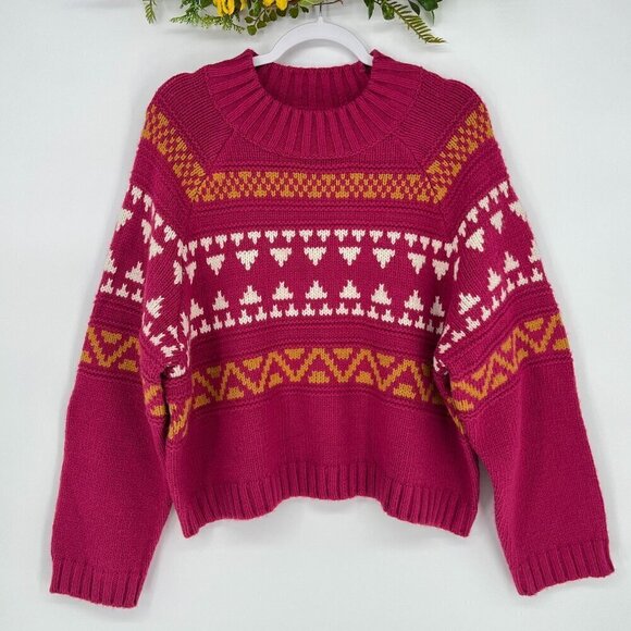 Universal Threads Sweater Womens Size XXL Fair Isle Chunky Nordic Sweater - Picture 3 of 7